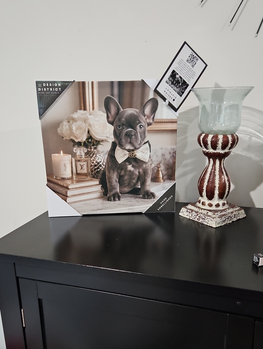 French Bulldog Canvas Art, NWT, 12" x 12"